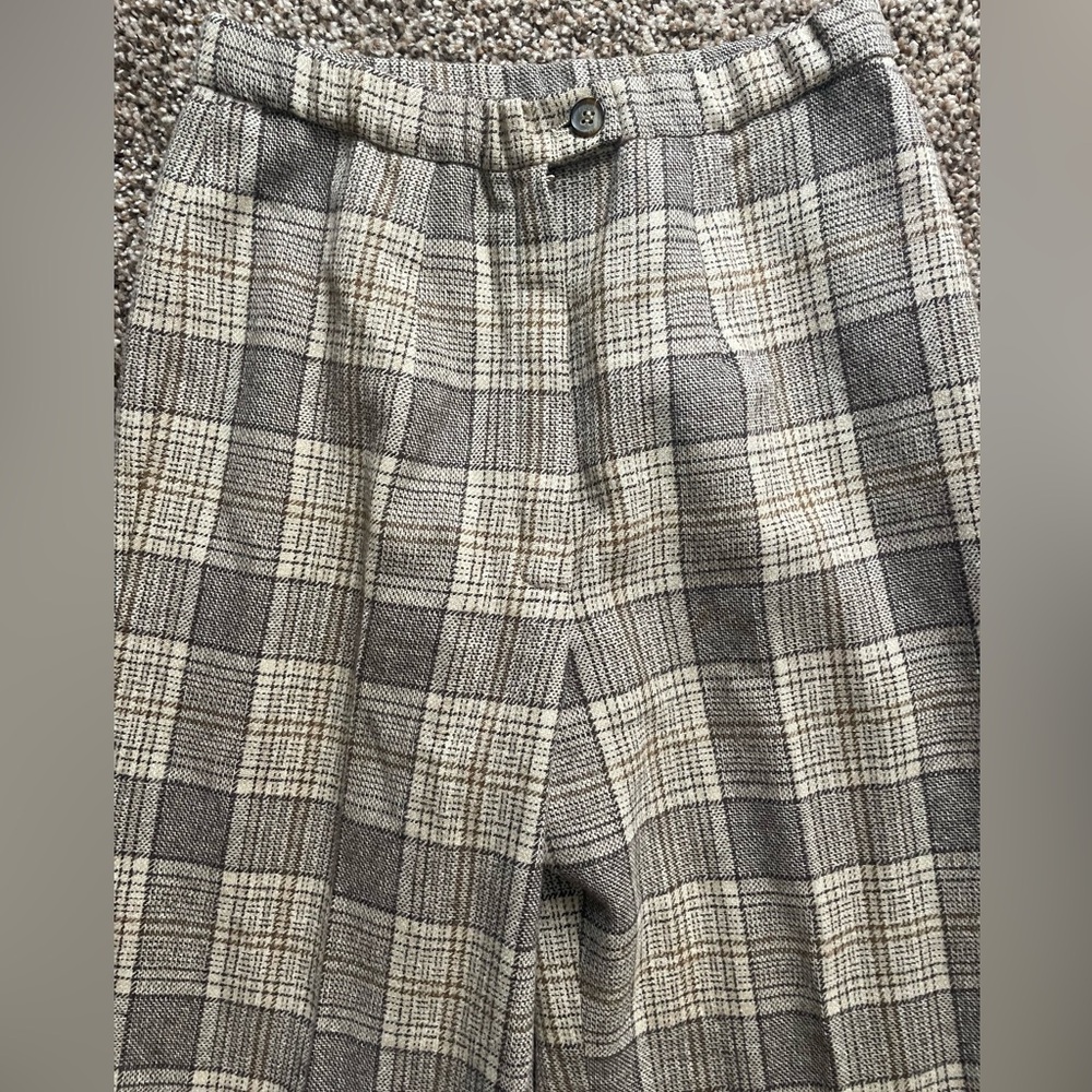 Vintage Pendleton Plaid High-Waisted Wool Pants